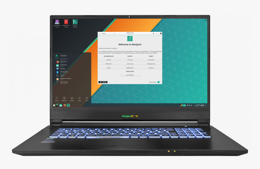 Manjaro Notebook - Clevo Co All In One Pc A110eu, HD Png Download, Free Download