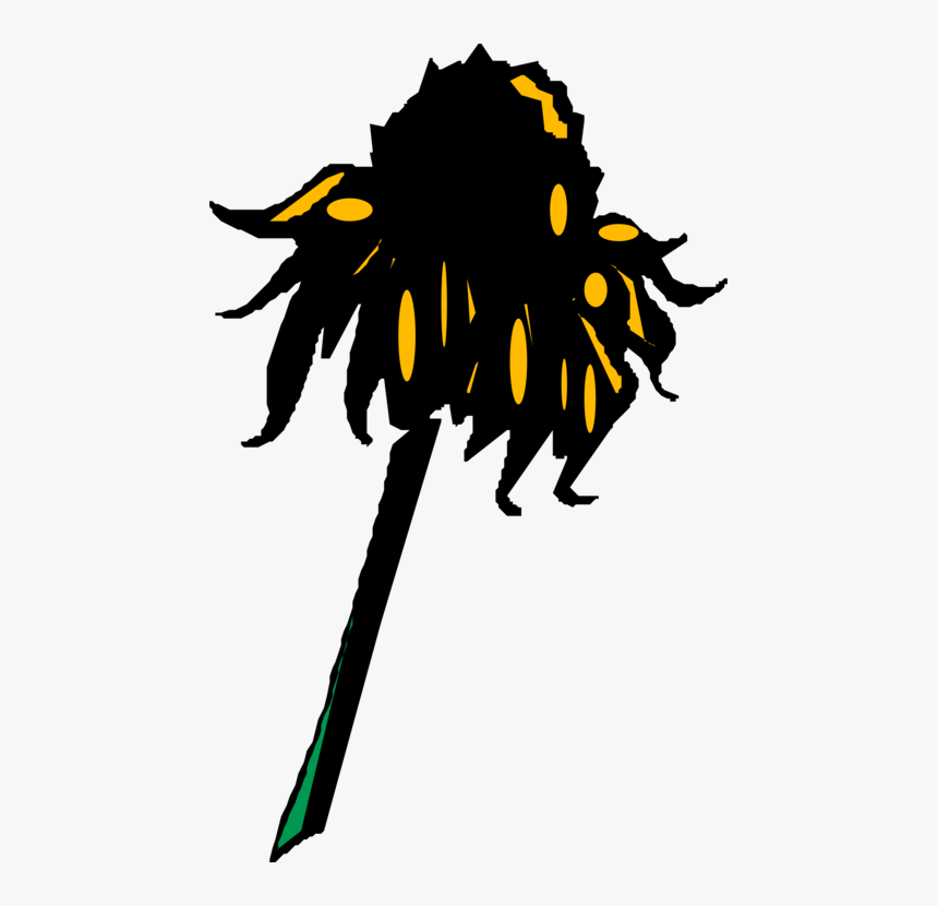 Graphic Design,plant,flower - Wilted Sunflower Png, Transparent Png, Free Download