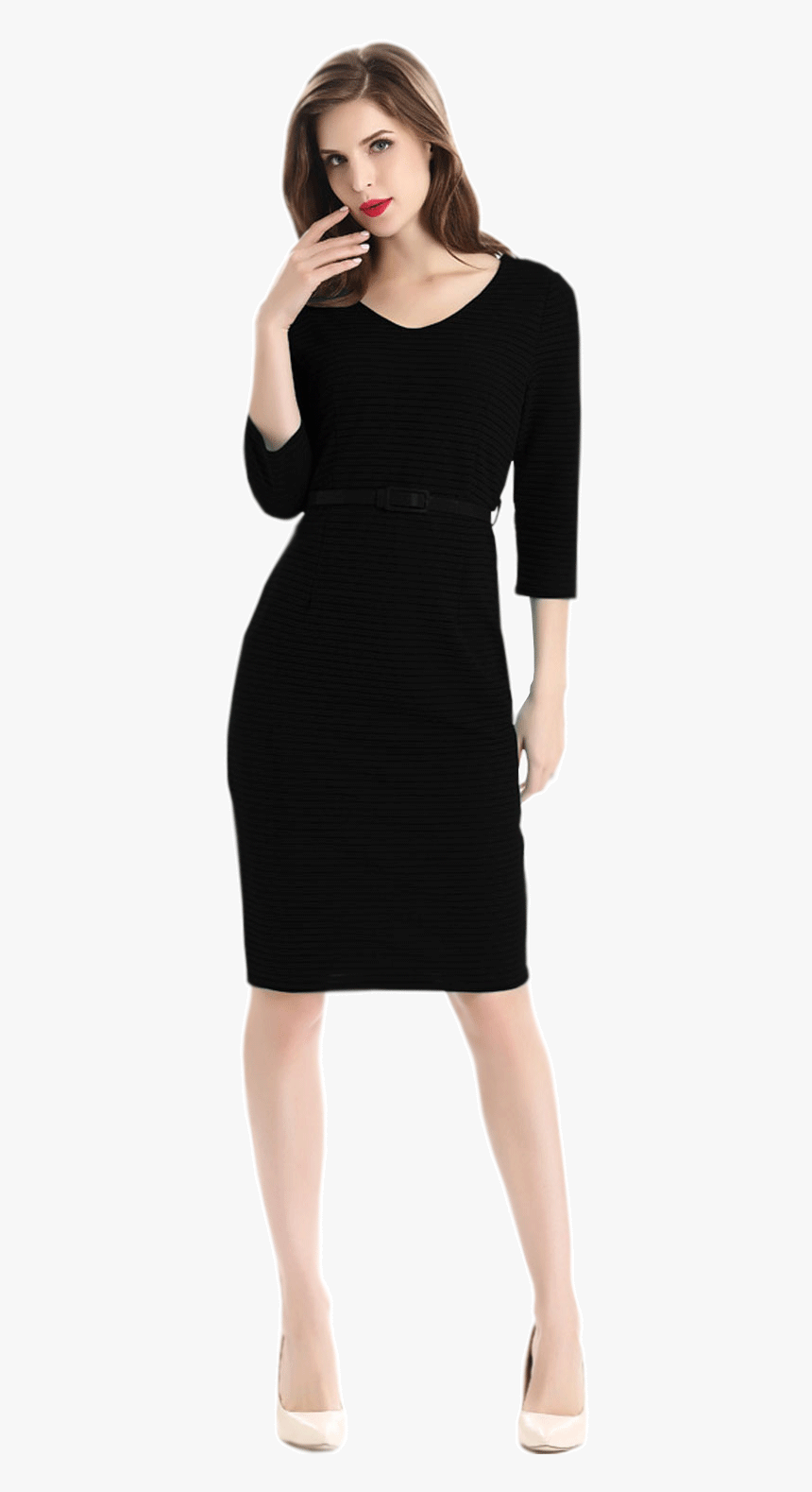 Black Dress Woman Png, Transparent Png, Free Download