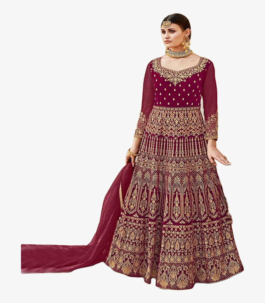 Maroon Salwar Suit Bridal, HD Png Download, Free Download