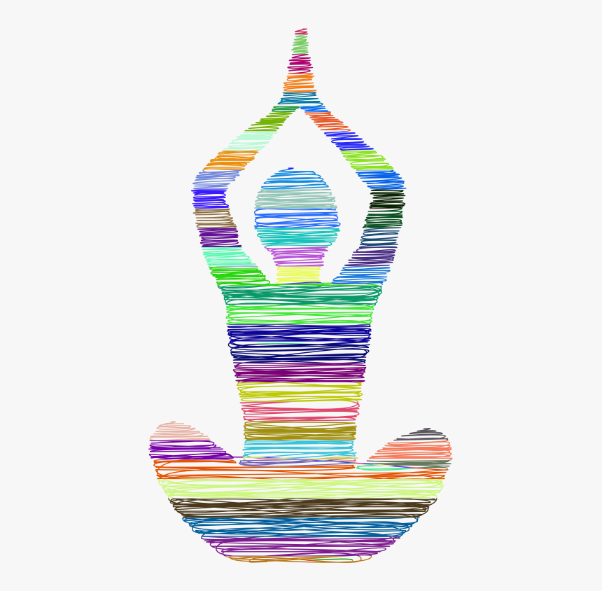 Transparent Chair Yoga Clipart - Silhouette Yoga Colourful Icon, HD Png Dow...