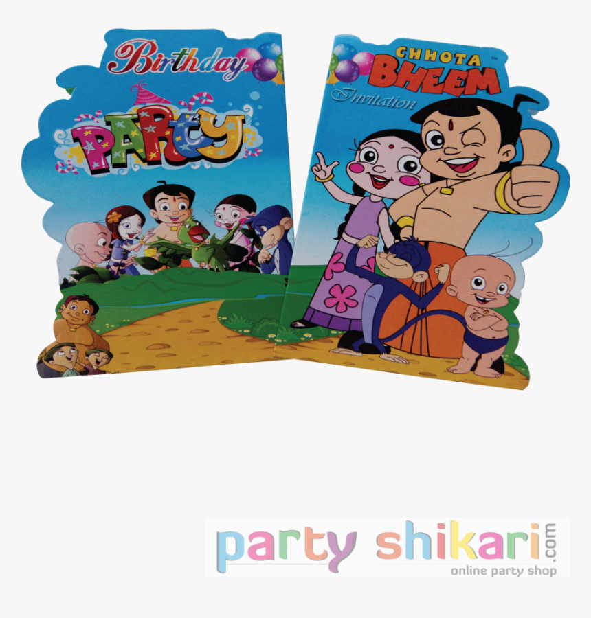 First Birthday Invitation Card Chota Bheem, HD Png Download, Free Download