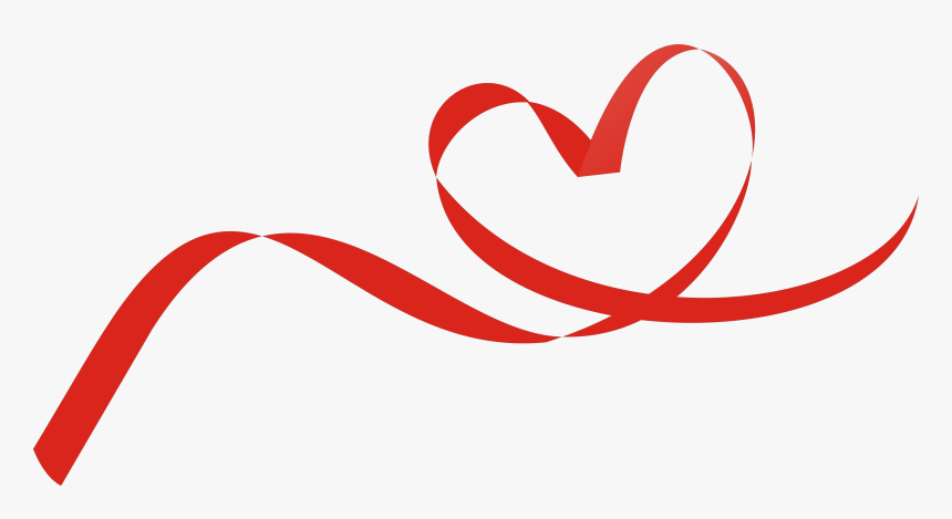 Heart Ribbon Png - Red Ribbon Heart Png, Transparent Png, Free Download