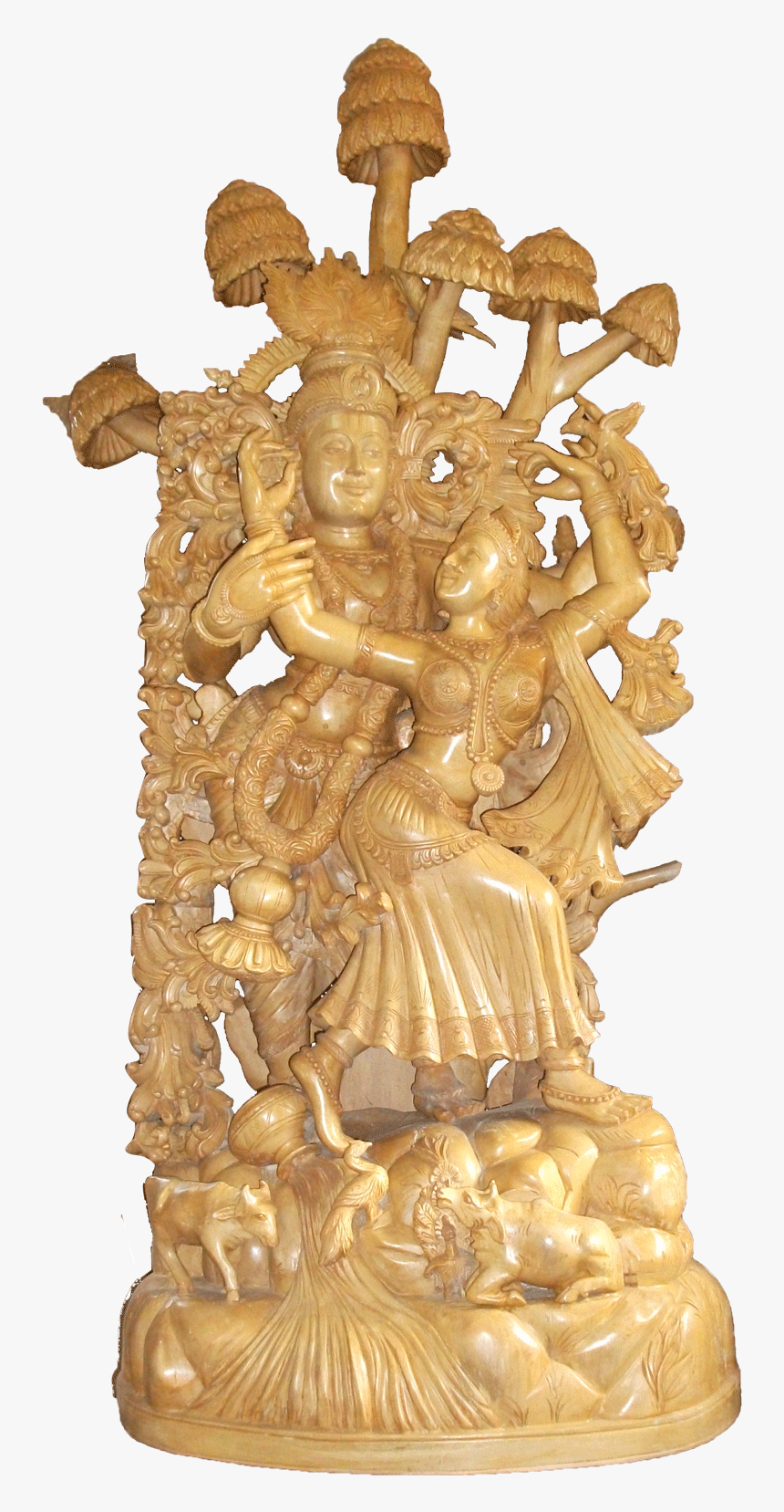 Krishna And Radha H6feet - Carving, HD Png Download, Free Download