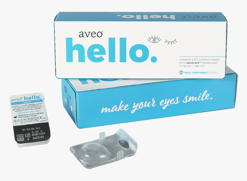 Aveo Hello - Aveo Contact Lens, HD Png Download, Free Download