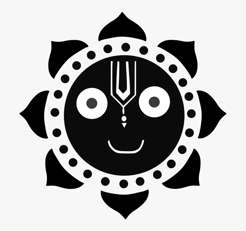 Krishna Vishnu Hinduism Jagannath - Jagannath Image Black & White, HD Png Download, Free Download