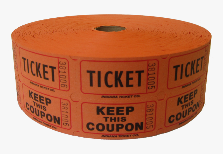 Double Raffle Tickets Orange, HD Png Download, Free Download