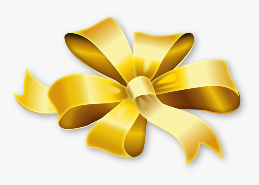 Golden Bow Ribbon Transparent Image, HD Png Download, Free Download