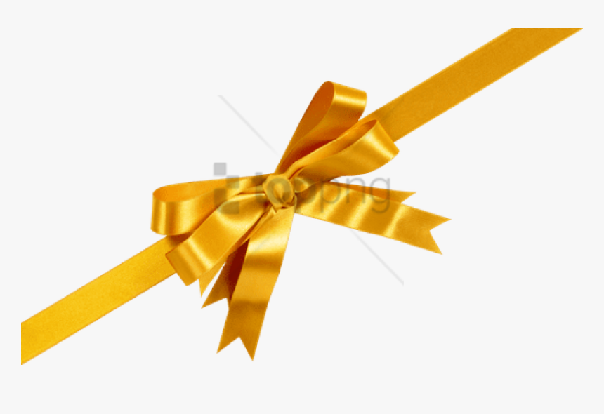 Free Png Gold Gift Bow Png Png Image With Transparent - Gift Gold Ribbon Png, Png Download, Free Download