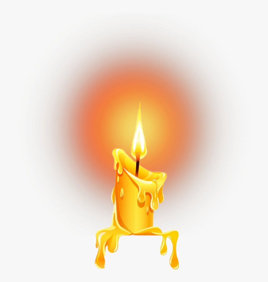 Flame Clipart Candlelight - Cartoon Flame On A Candle, HD Png Download, Free Download