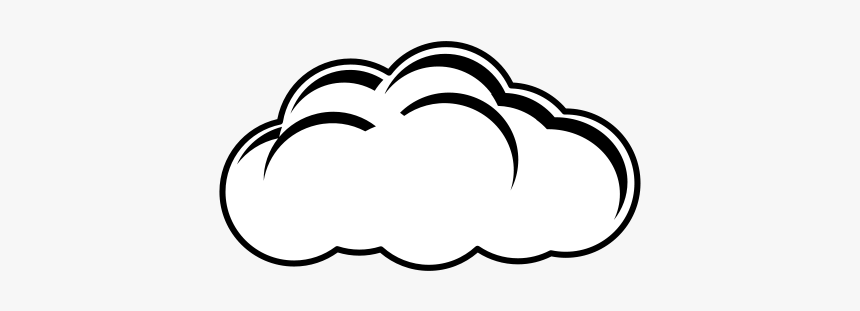 Simple Cloud Black &amp - Rain Clipart Black And White, HD Png Download, Free Download