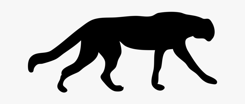 Black Panther,wildlife,puma - Cheetah Silhouette, HD Png Download, Free Download