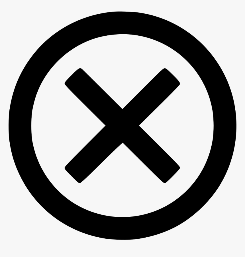 Cancel - Black X Icon Png, Transparent Png, Free Download