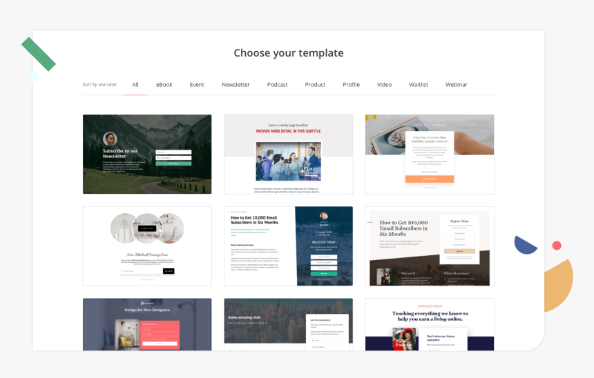 Use A Clean Landing Page Template - Convertkit Design System, HD Png Download, Free Download