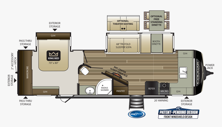 Keystone Rv Cougar Half Ton 29 Bhs, HD Png Download, Free Download