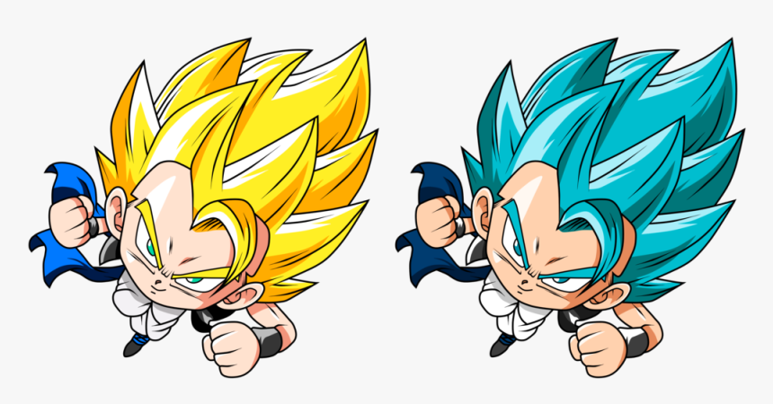 Gogeta Ssj By Monstkem - Dragon Ball Z Chibi Gogeta, HD Png Download, Free Download