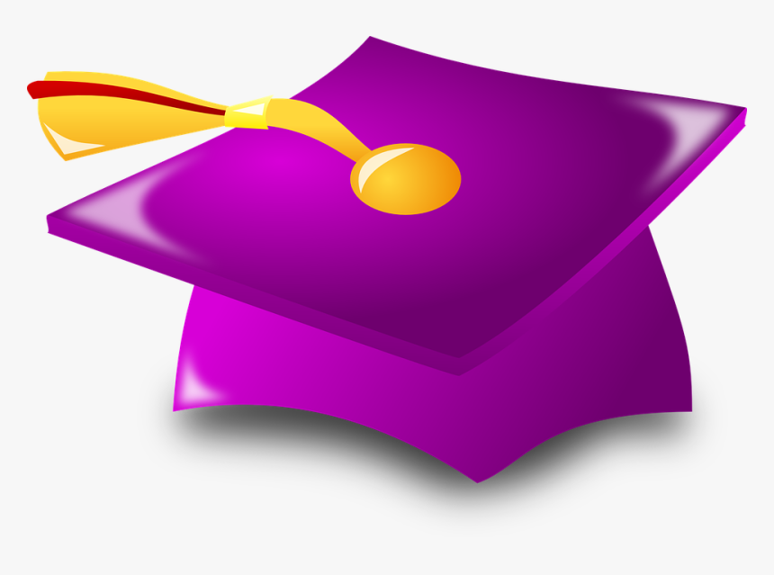 Purple Graduation Cap Clipart, HD Png Download, Free Download