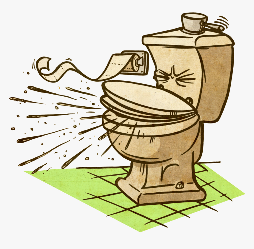 Dirty Floor Clipart Png Clip Art Library - Flush The Toilet Cartoon, Transparent Png, Free Download