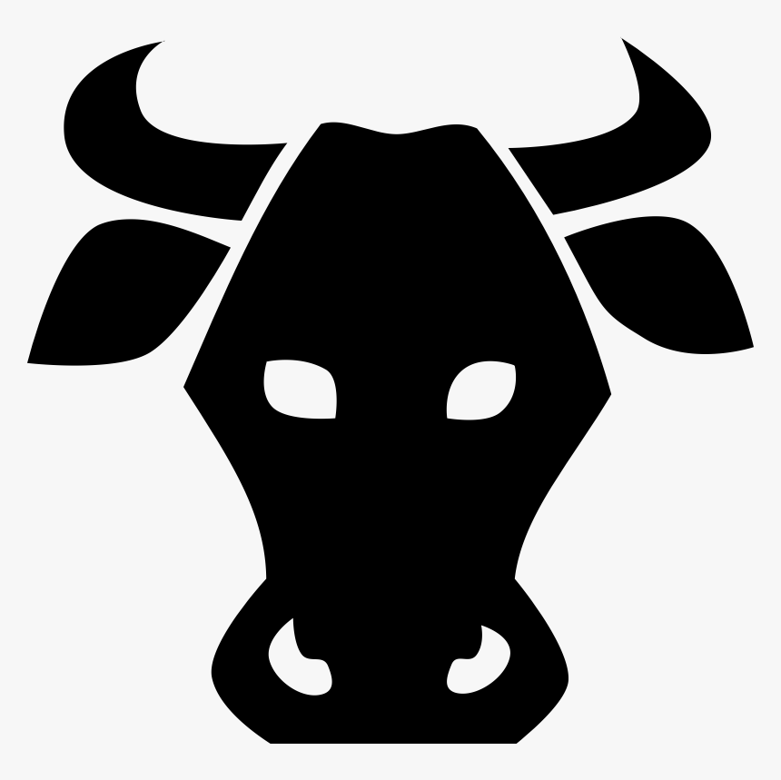 Limousin Cattle Bull Stencil Clip Art - Cow Head Silhouette Png, Transparent Png, Free Download