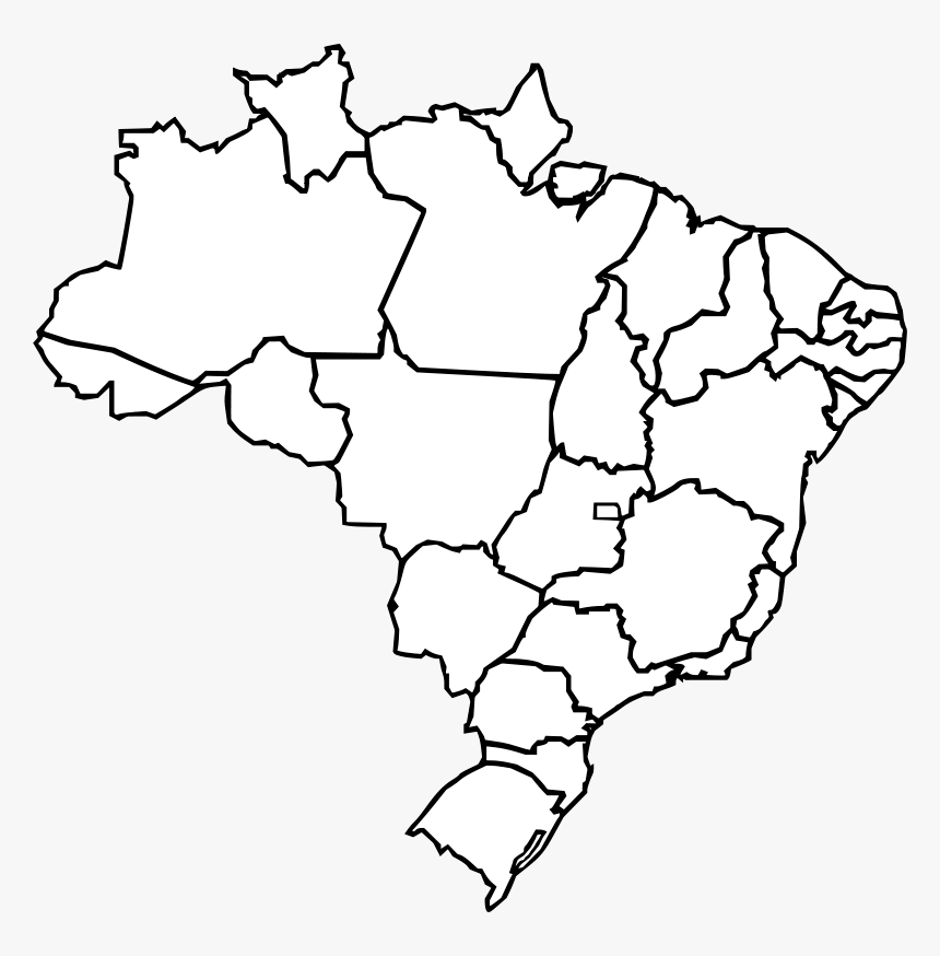 brazil map black and white