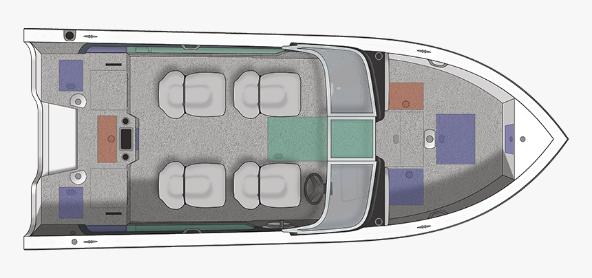 Floorplan-overhead 136449 - 2016 Crestliner Superhawk 1850, HD Png Download, Free Download