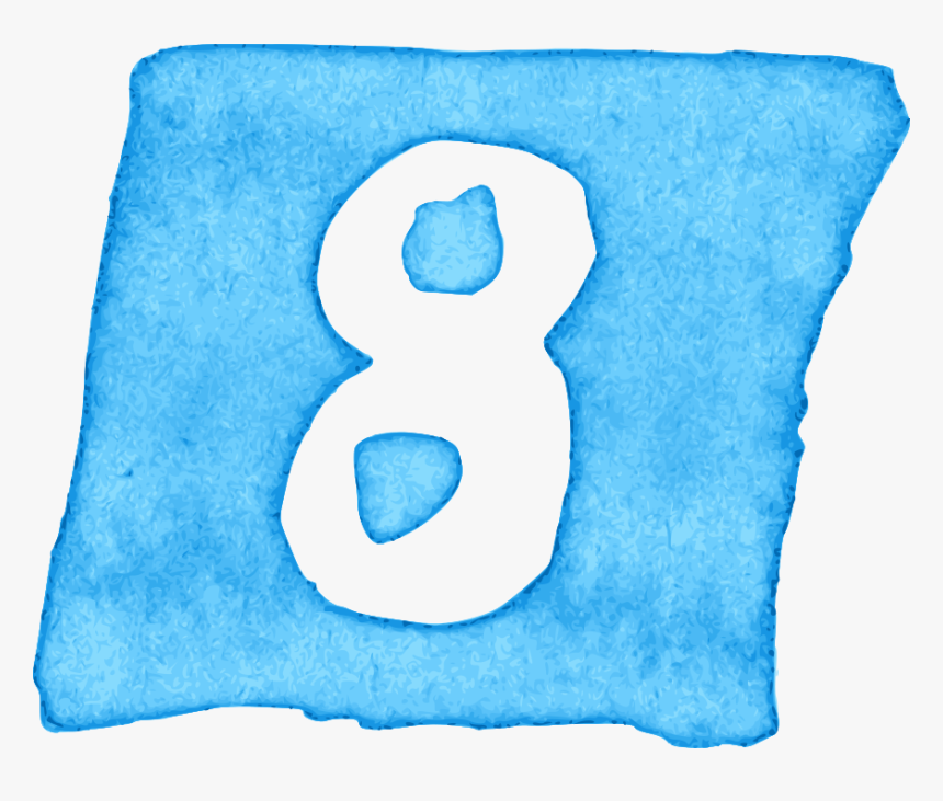 Watercolor Numbers In Square 3 - Cushion, HD Png Download, Free Download