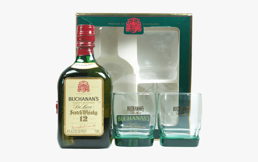 Buchanan"s 12 Yr W/ Glasses - Buchanan's Whiskey Gift Set, HD Png Download, Free Download