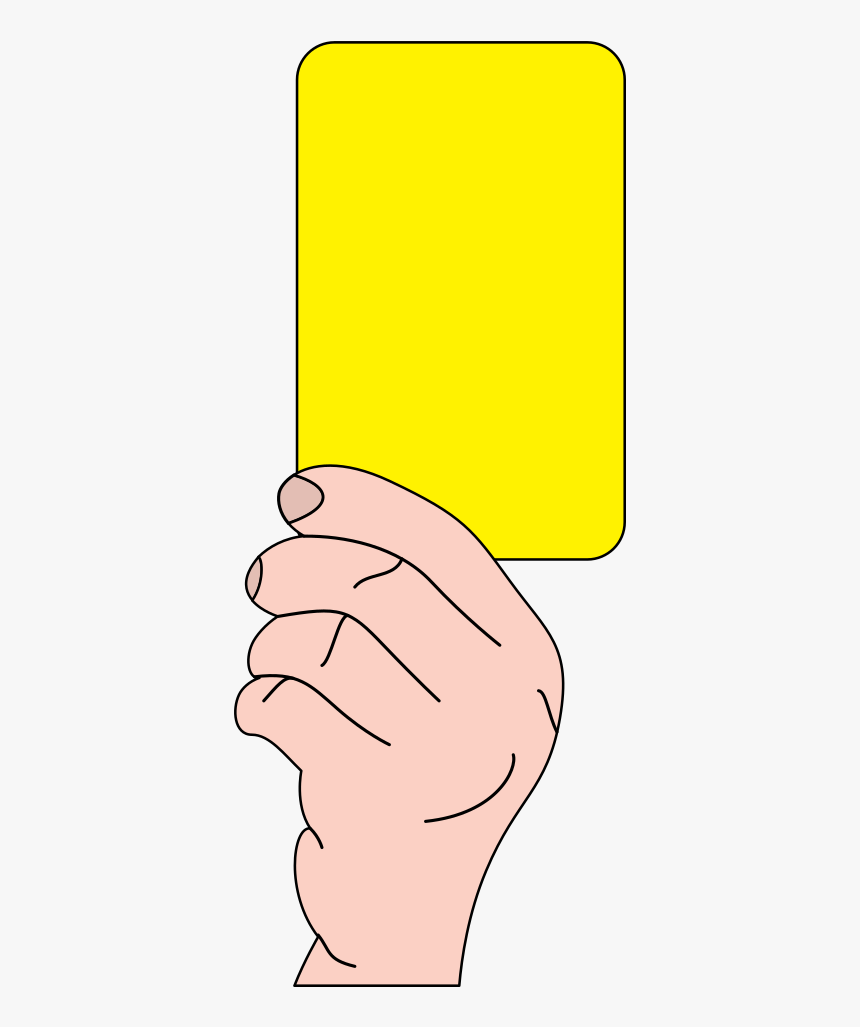 Referee With Yellow Card - Referee Yellow Card Png, Transparent Png, Free Download