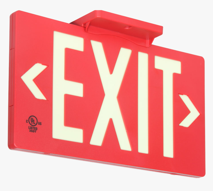 Photoluminescent Fire Safety Exit Signs - Sign, HD Png Download, Free Download