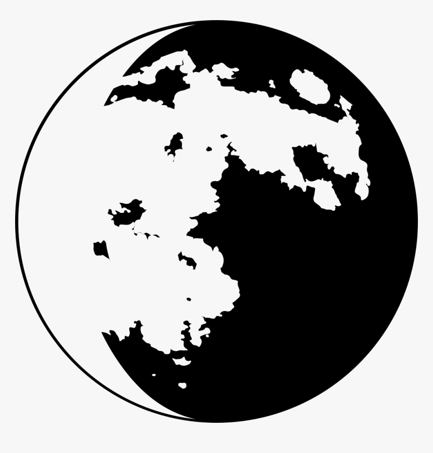 Moon Phase Symbol - Full Moon Black And White Clipart, HD Png Download, Free Download