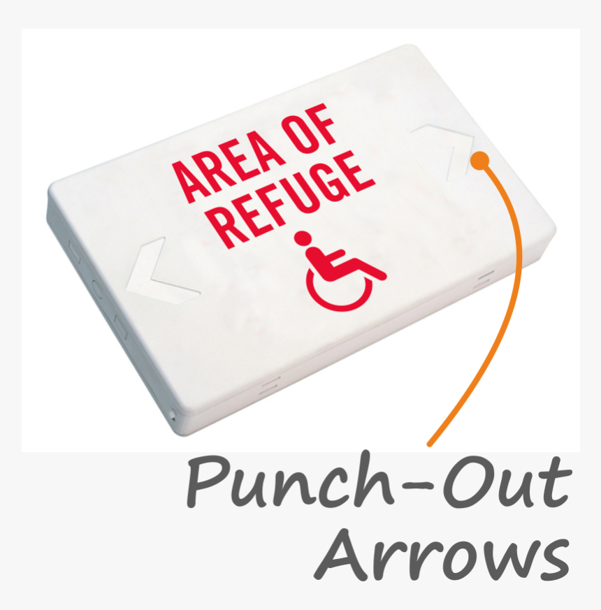 Area Of Refuge Exit Sign With Battery Backup - Signs And Symbols, HD Png Download, Free Download