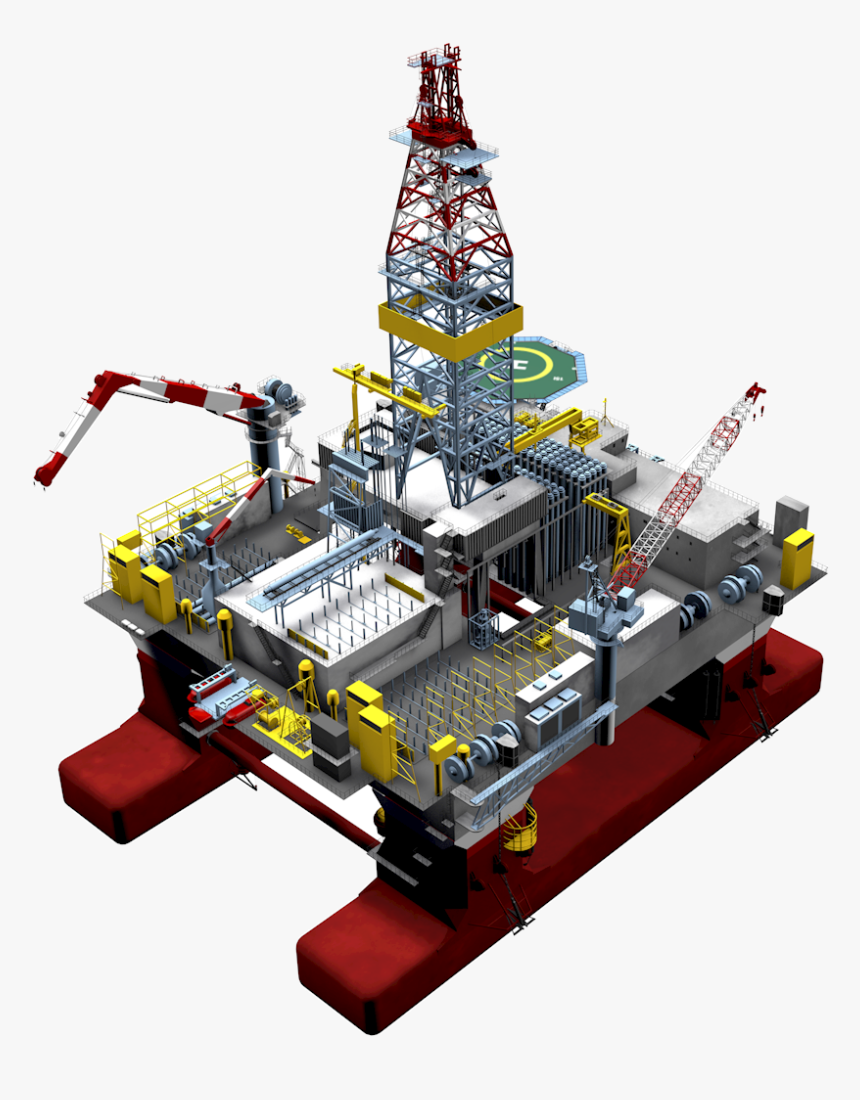 Semisubmersible Platforms In Oil & Gas Exploration - Plataforma Marina Sobre Legos, HD Png Download, Free Download