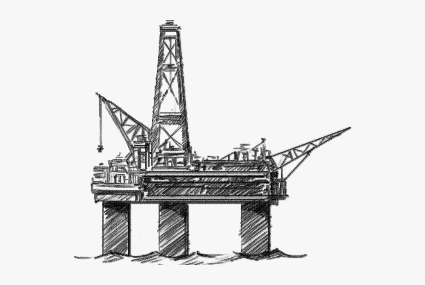 Drawings Of Oil Rig, HD Png Download, Free Download