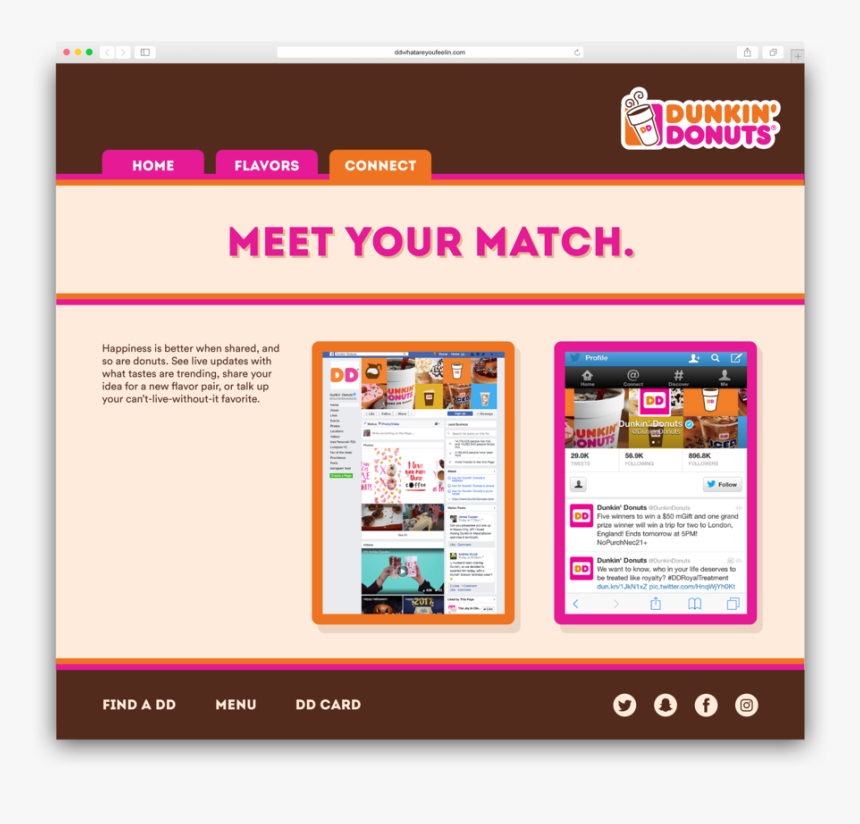 Microsite Connect - Dunkin Donuts, HD Png Download, Free Download