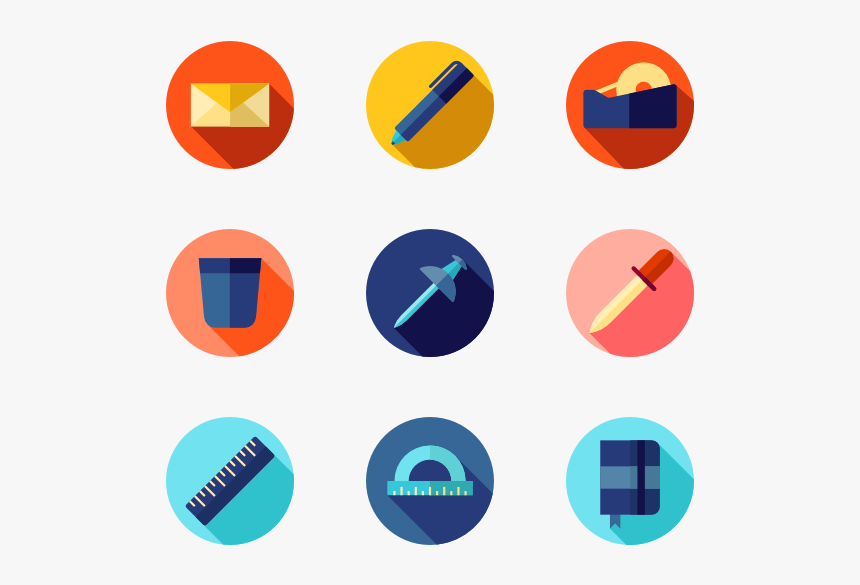 Stationery Flat Icon Png, Transparent Png, Free Download