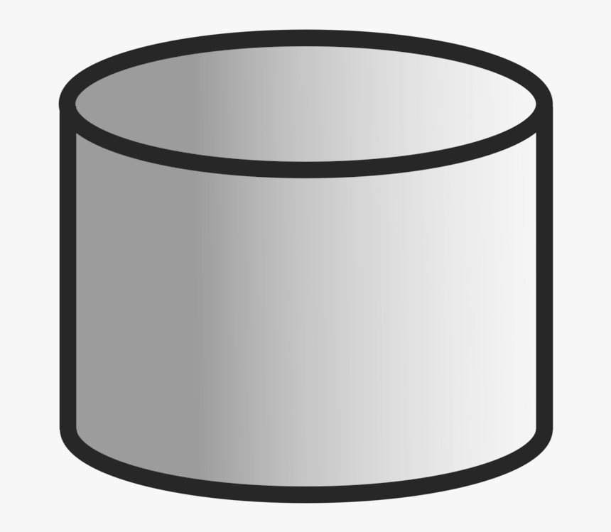 Angle,cylinder,black And White - Database Clipart Black And White, HD Png Download, Free Download