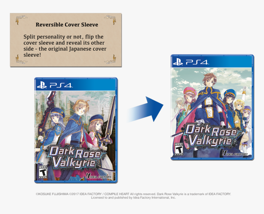 Reversible Cover Sleeve - Dark Rose Valkyrie Ps4 Pal, HD Png Download, Free Download