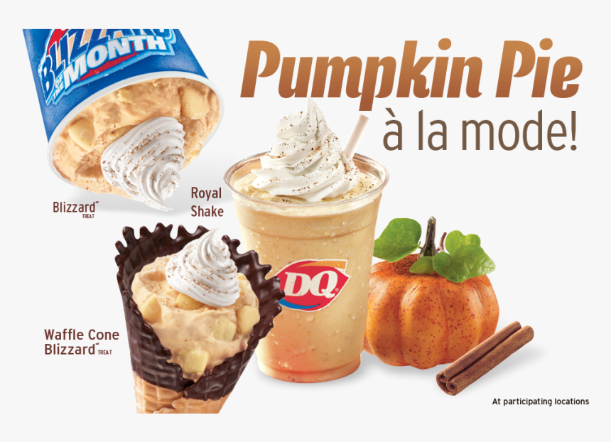 Pumpkin Pie A La Mode Blizzard Treat, Royal Shake, - Soy Ice Cream, HD Png Download, Free Download