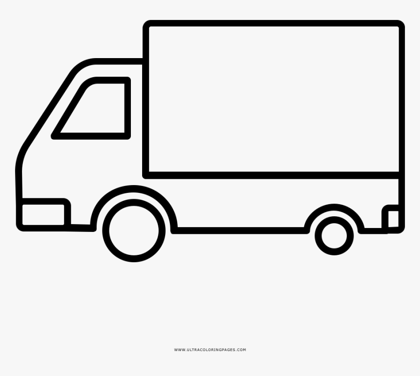 Moving Truck Coloring Page Portable Network Graphics Hd Png Download Kindpng