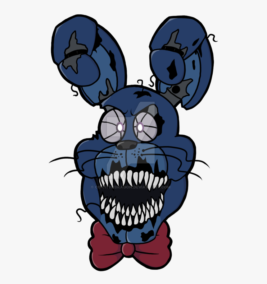 Nightmare Bonnie Headshot - Cartoon, HD Png Download, Free Download