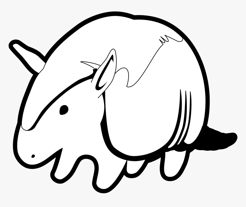 Armadillo Png Black And White - Tatu Desenho Infantil, Transparent Png, Free Download