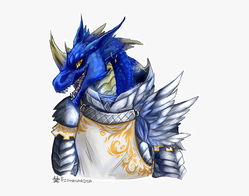 Blue Dragonborn Fighter Female, HD Png Download, Free Download