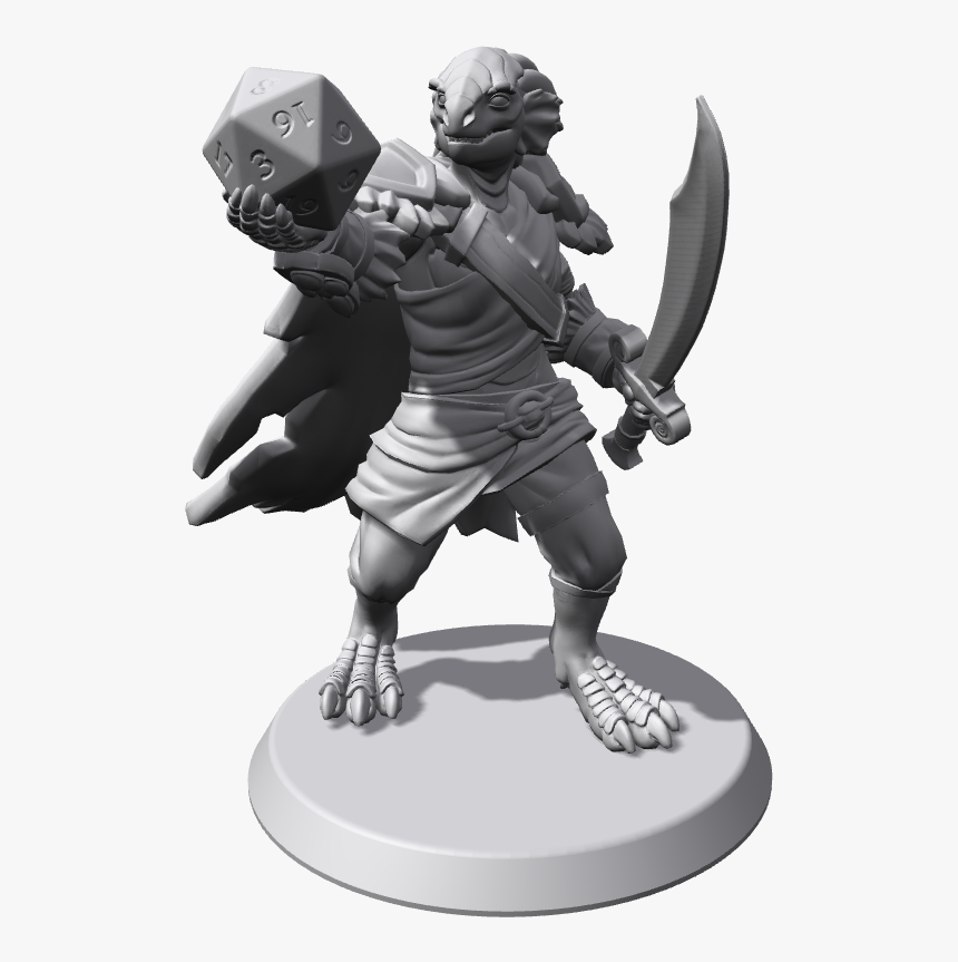 [lfa] Outlander Ex-slave Silver Dragonborn Druid - Figurine, HD Png Download, Free Download