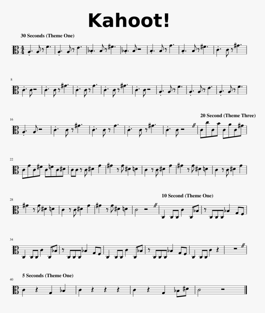 Kahoot Theme Trumpet Sheet Music, HD Png Download, Free Download