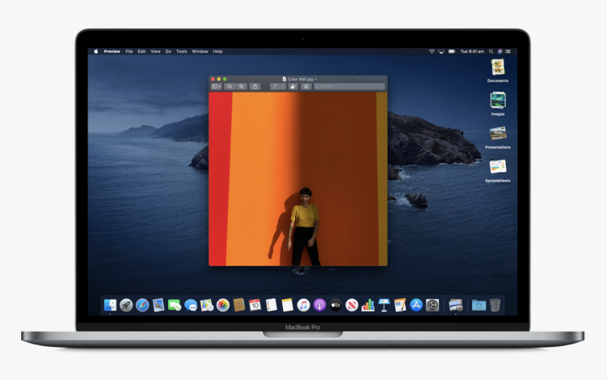 A Mac Desktop With A Quick Look Window Open And Desktop - Mac Os Catalina Desktop, HD Png Download, Free Download
