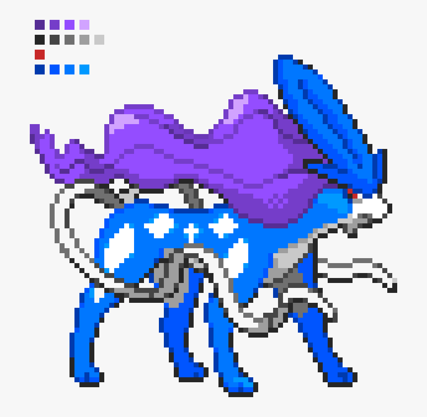 Pokemon Pixel Art Suicune, HD Png Download, Free Download