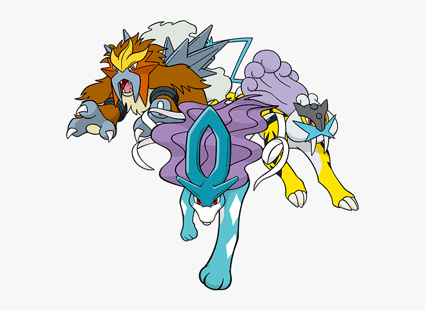 Legendary Beasts Generation - Drawn Raikou Entei Suicune, HD Png Download, Free Download