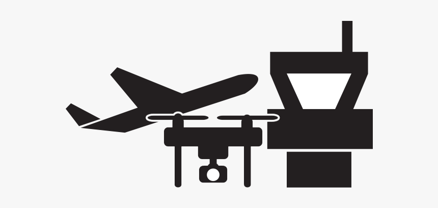 Drone Icon Design Airport Plane Helicopter Airfield - Airplane, HD Png Download, Free Download
