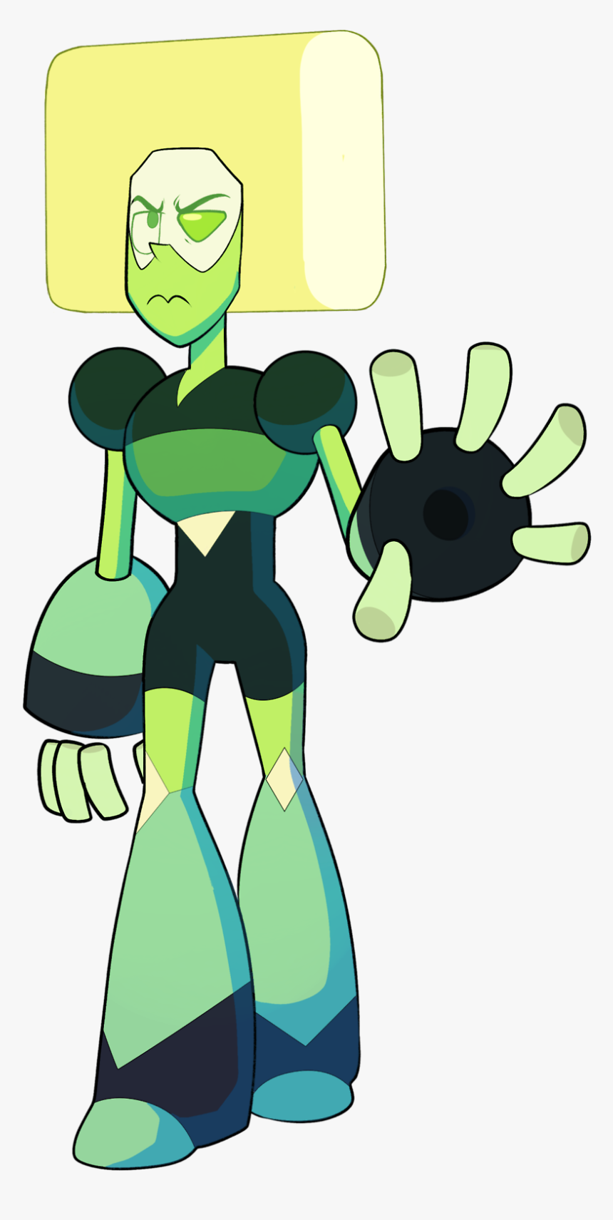 What Color Is Peridot Elegant Peridot Gemdraws Wiki - Steven Universe Squaridot, HD Png Download, Free Download