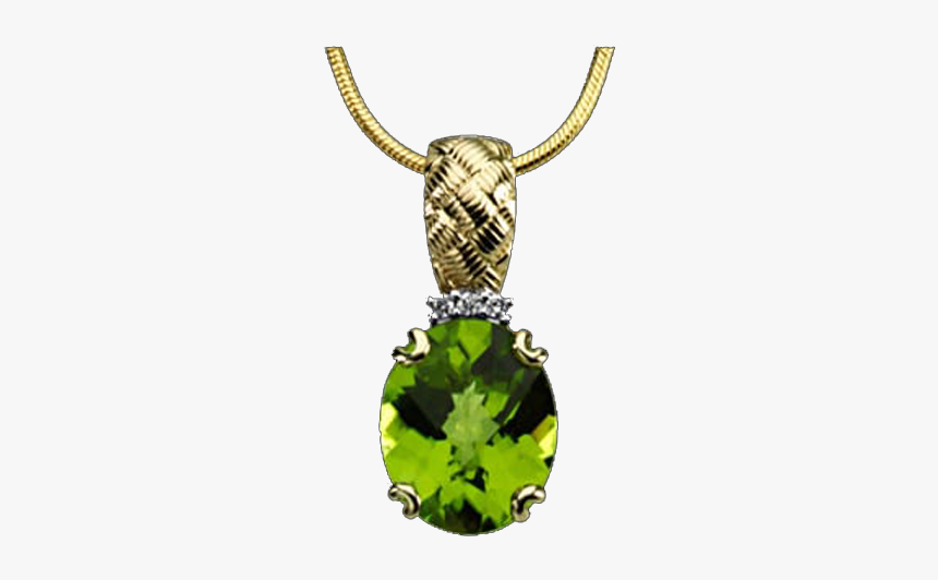 Vibrant Peridot In Gold Pendant - Pendant, HD Png Download, Free Download